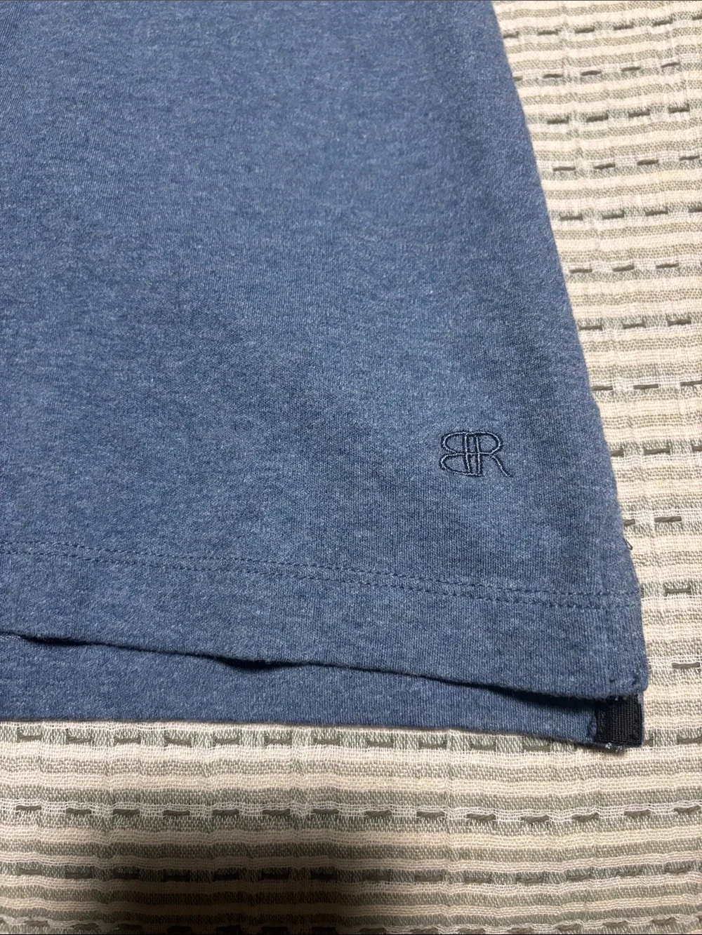 Banana Republic Heather Navy Short-Sleeve Polo